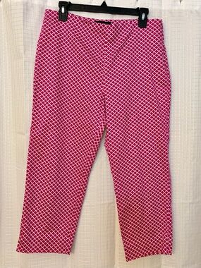 Talbots Heritage capris - fuchsia argyle pattern - size 12 petite